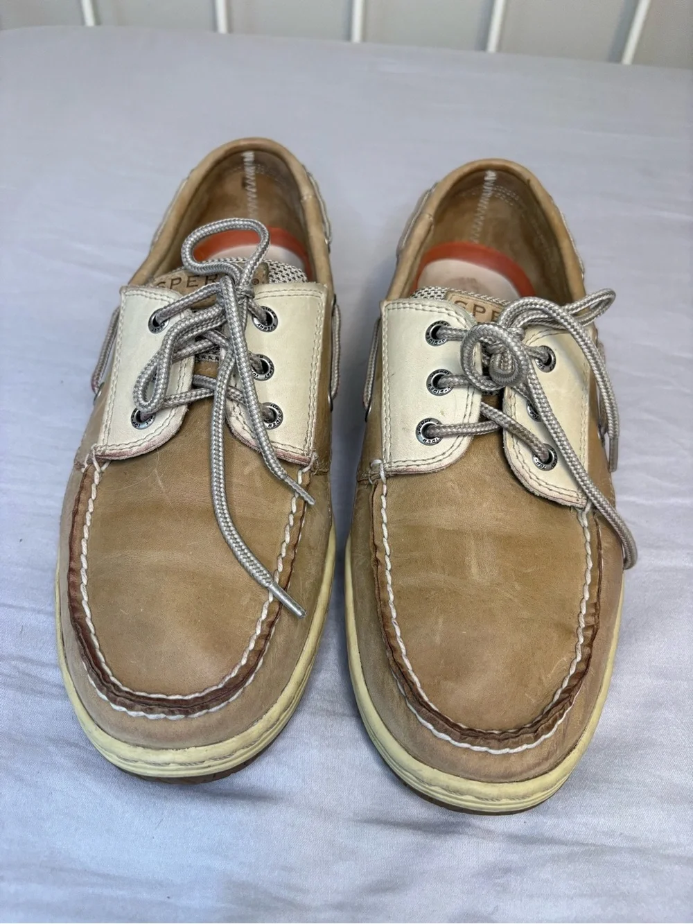 Sperry Top-Sider Leather Boat Shoes Tan Beige Men’s 10.5 M